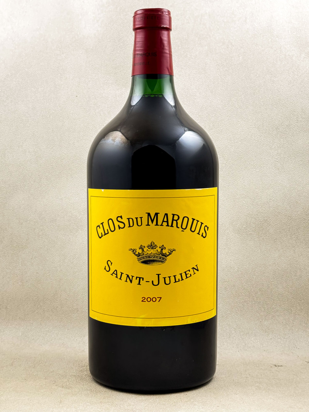 Double magnum 3 litre wine bottle